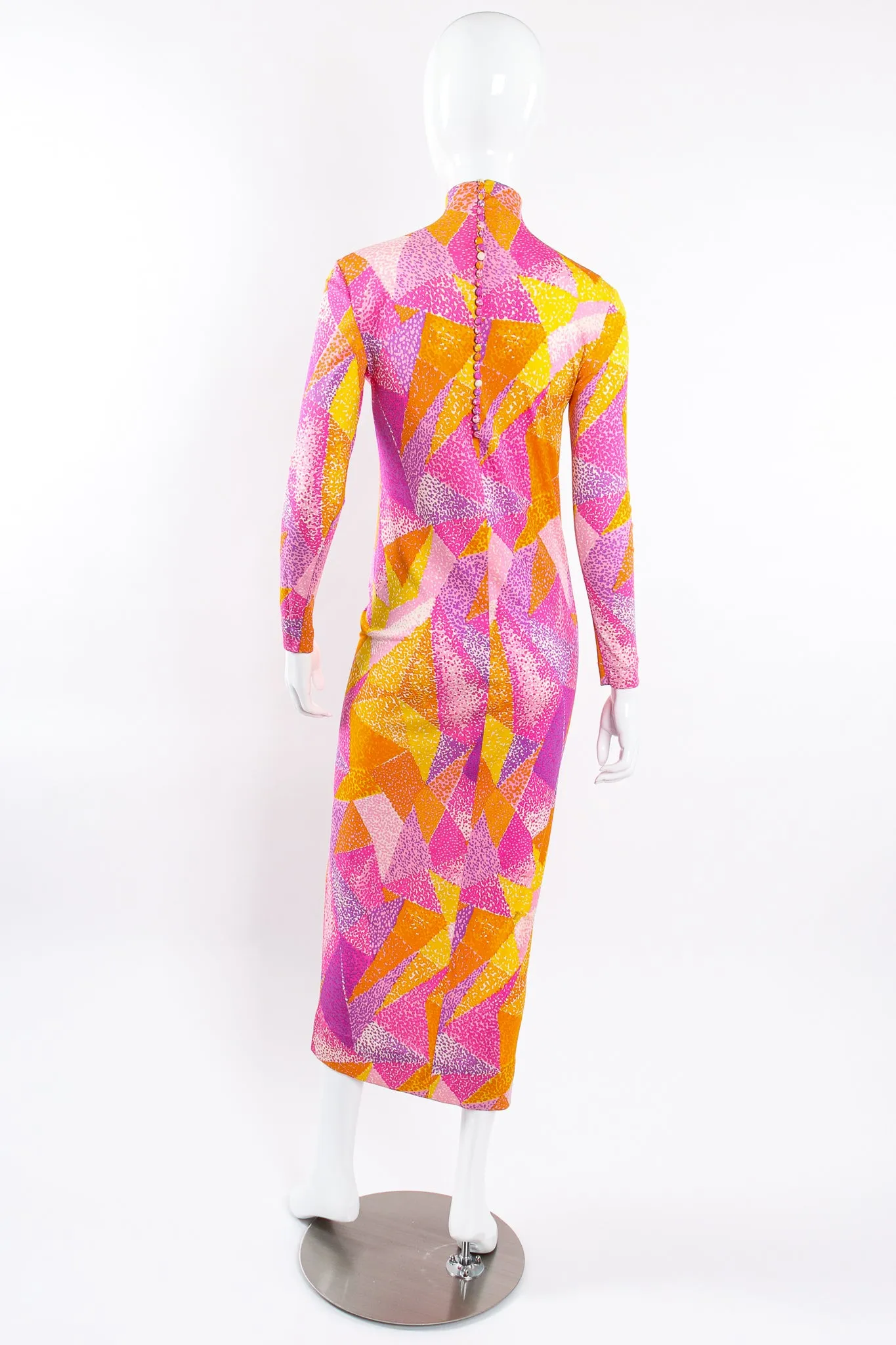 Geometric Silk Jersey Dress & Overskirt