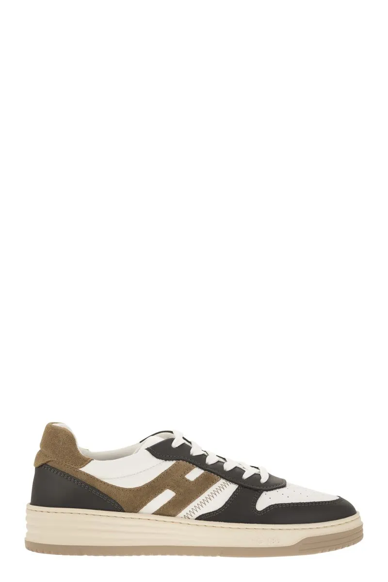 H630 - LEATHER LACE-UP TRAINERS