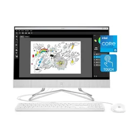 HP All in One 24-Cb1023nh-6V337EA-TOUCH, Core i5-1235U -12 Gen, RAM 8GB, 512GB SSD NVMe, Intel Iris Xe, 24 FHD IPS Touch Screen, KB SET, White