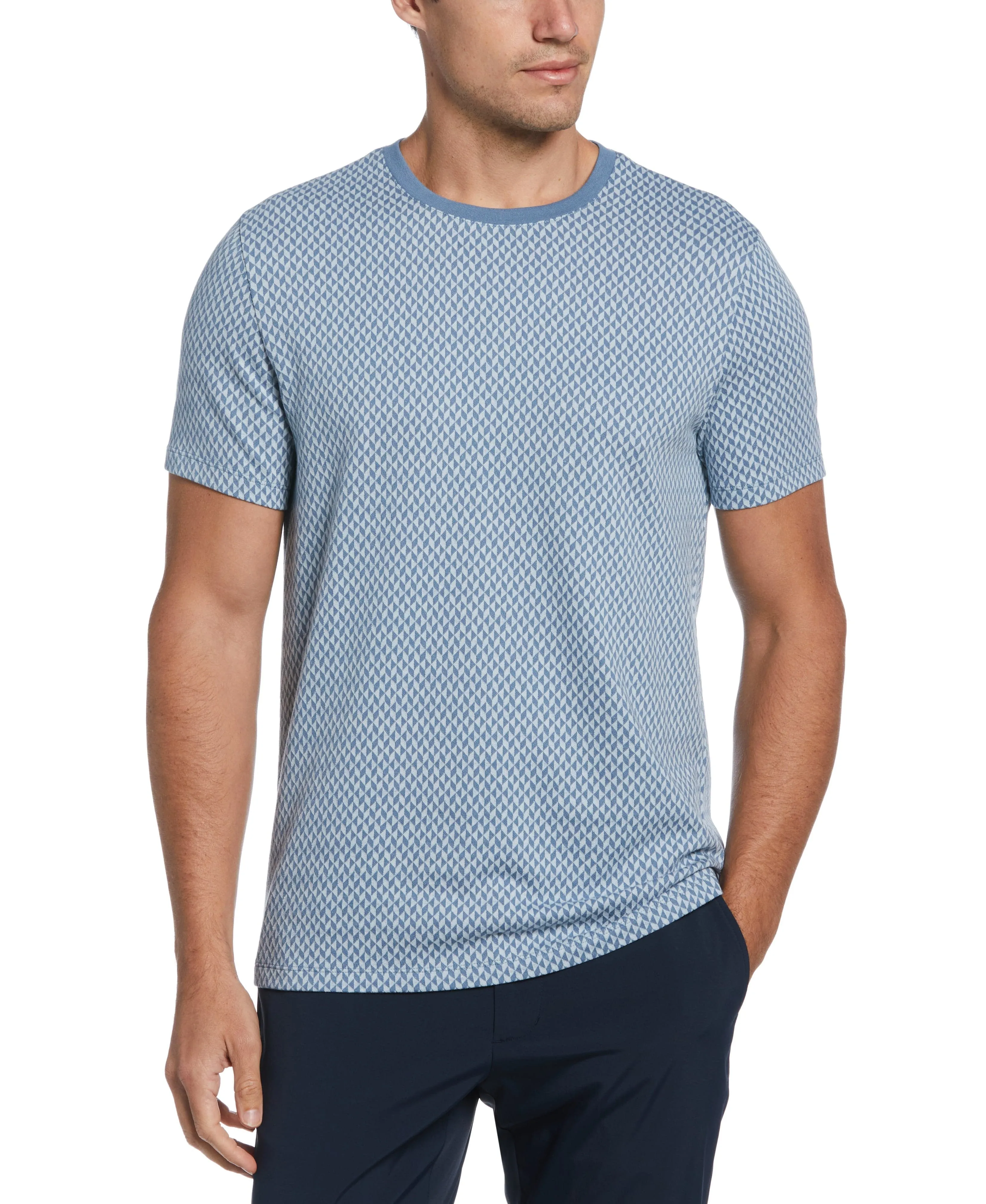 Jacquard Crew Neck Tee