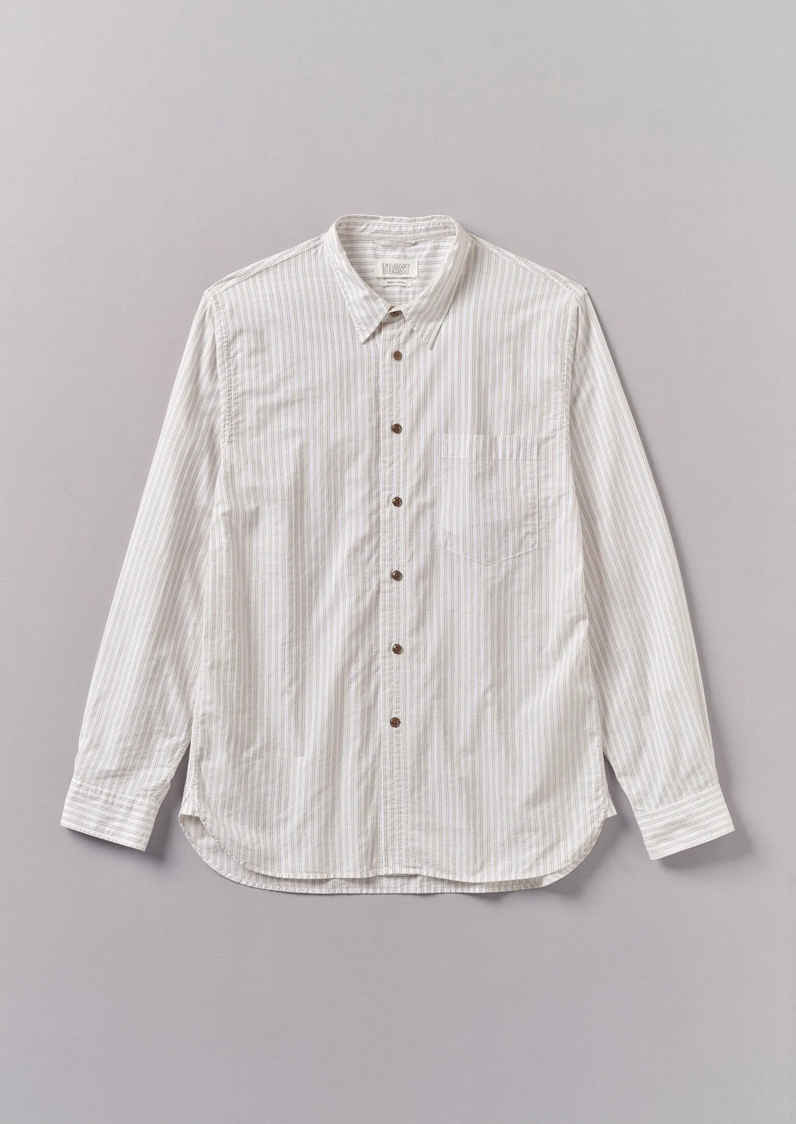 Jacquard Stripe Shirt | Shale Stone