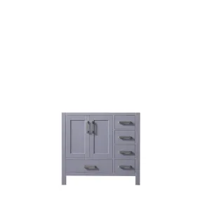 Jacques 36 Dark Grey Vanity Cabinet Only - Left Version