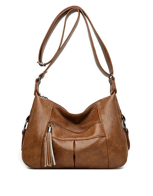 Large-capacity Soft Leather Shoulder Bag