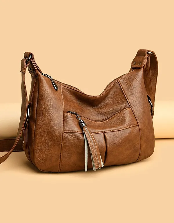 Large-capacity Soft Leather Shoulder Bag