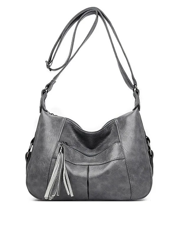 Large-capacity Soft Leather Shoulder Bag