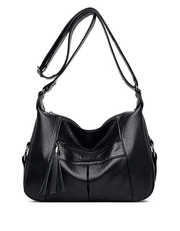 Large-capacity Soft Leather Shoulder Bag