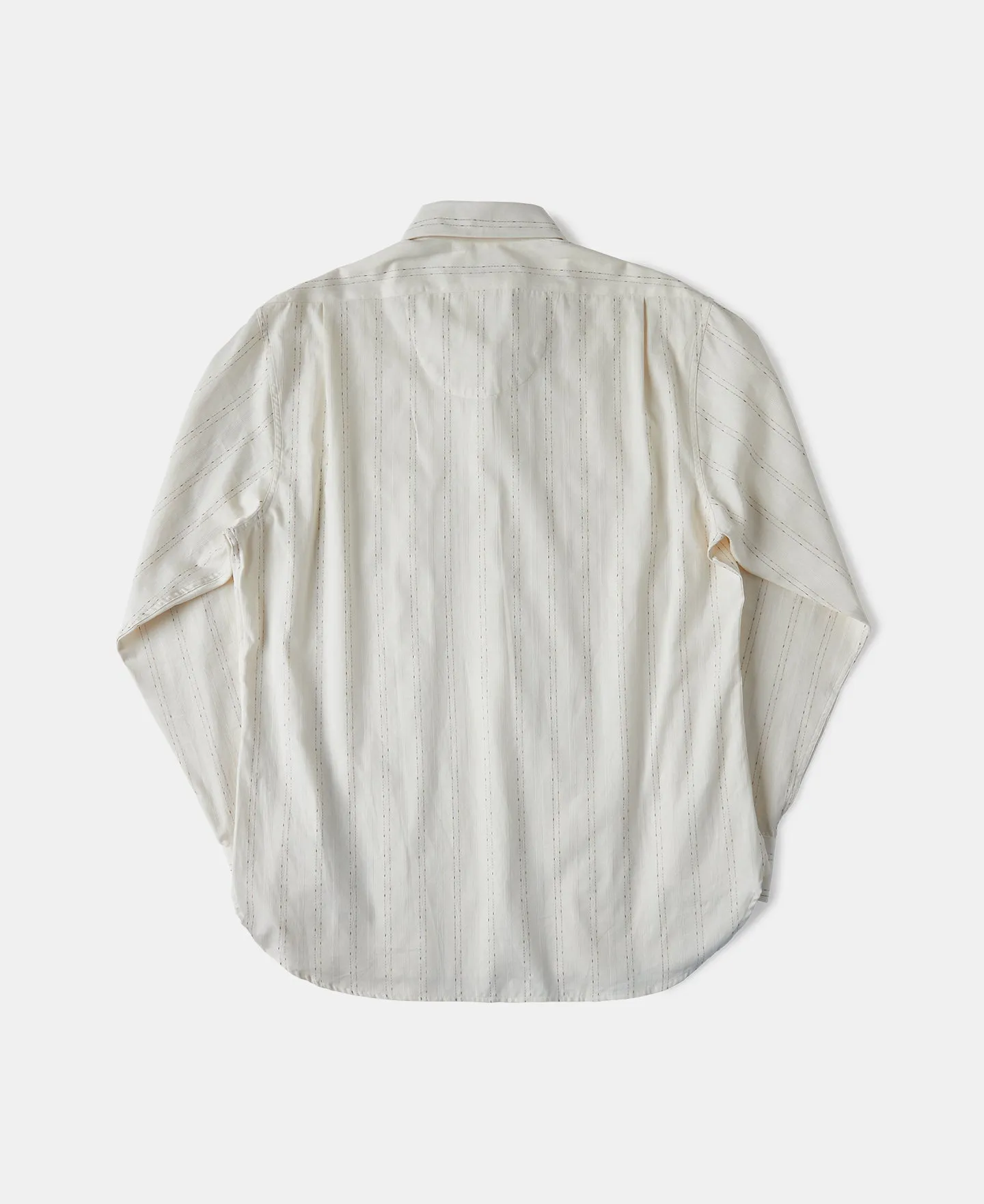 Lot 215 1930s Jacquard Stripe Point Collar Dress Shirt