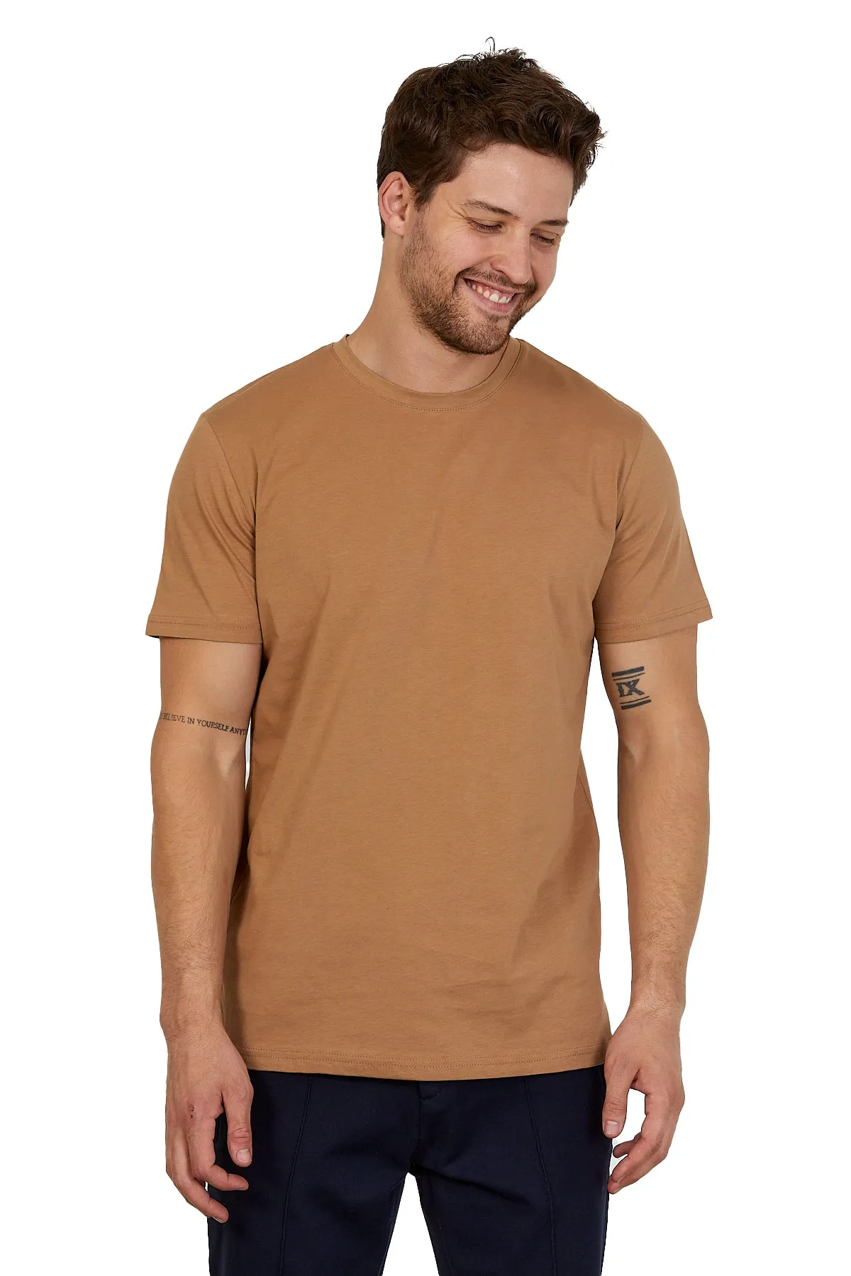 Men's Short Sleeve Crewneck T-Shirt in Combed Turkish Cotton