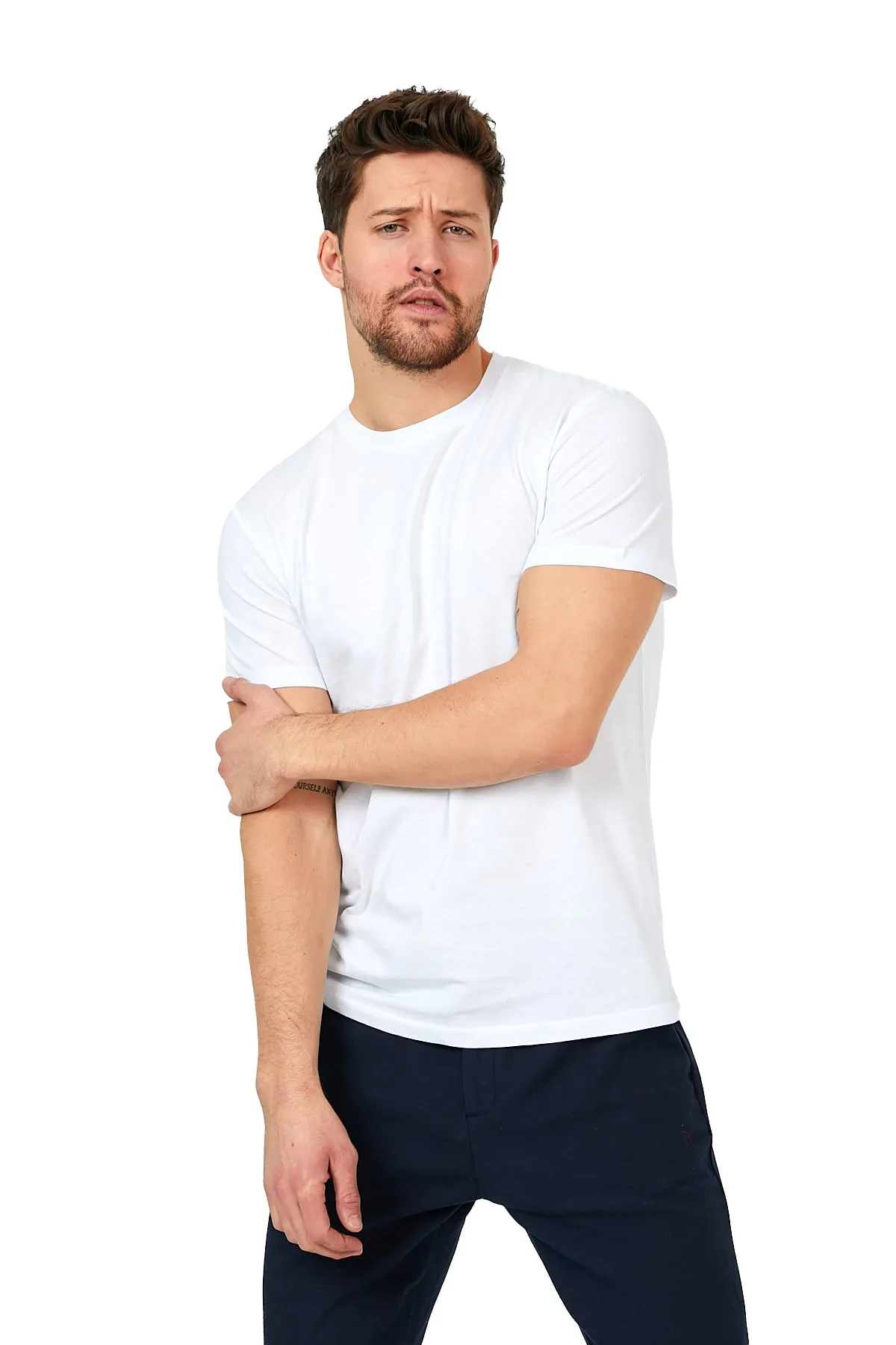 Men's Short Sleeve Crewneck T-Shirt in Combed Turkish Cotton