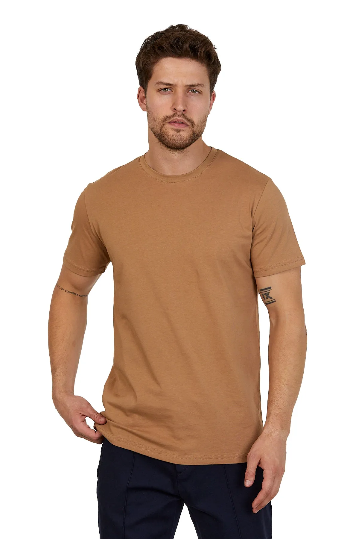 Men's Short Sleeve Crewneck T-Shirt in Combed Turkish Cotton