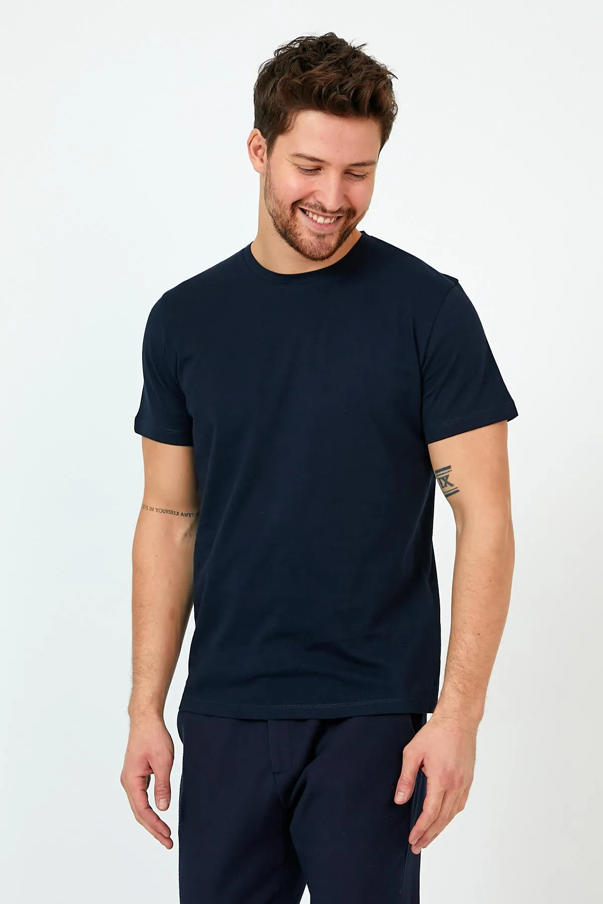 Men's Short Sleeve Crewneck T-Shirt in Combed Turkish Cotton