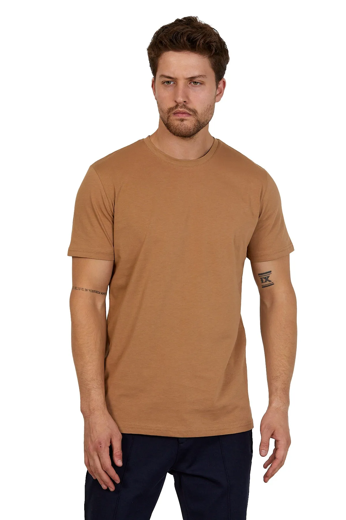 Men's Short Sleeve Crewneck T-Shirt in Combed Turkish Cotton