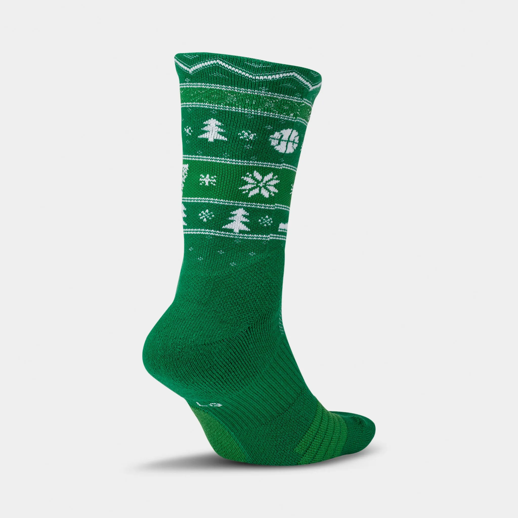 Nike Elite Christmas Crew Socks Clover / White - Club Gold