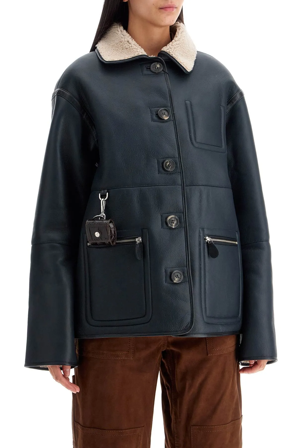 SAKS POTTS ada reversible shearling jacket