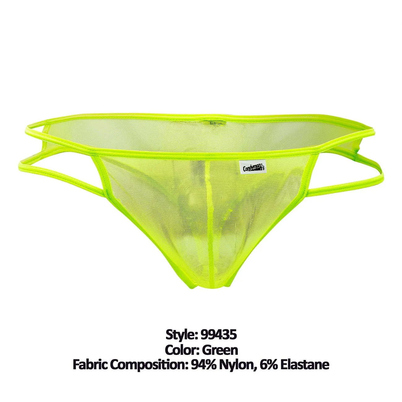 SALE - CandyMan 99435 Mesh Thongs Green