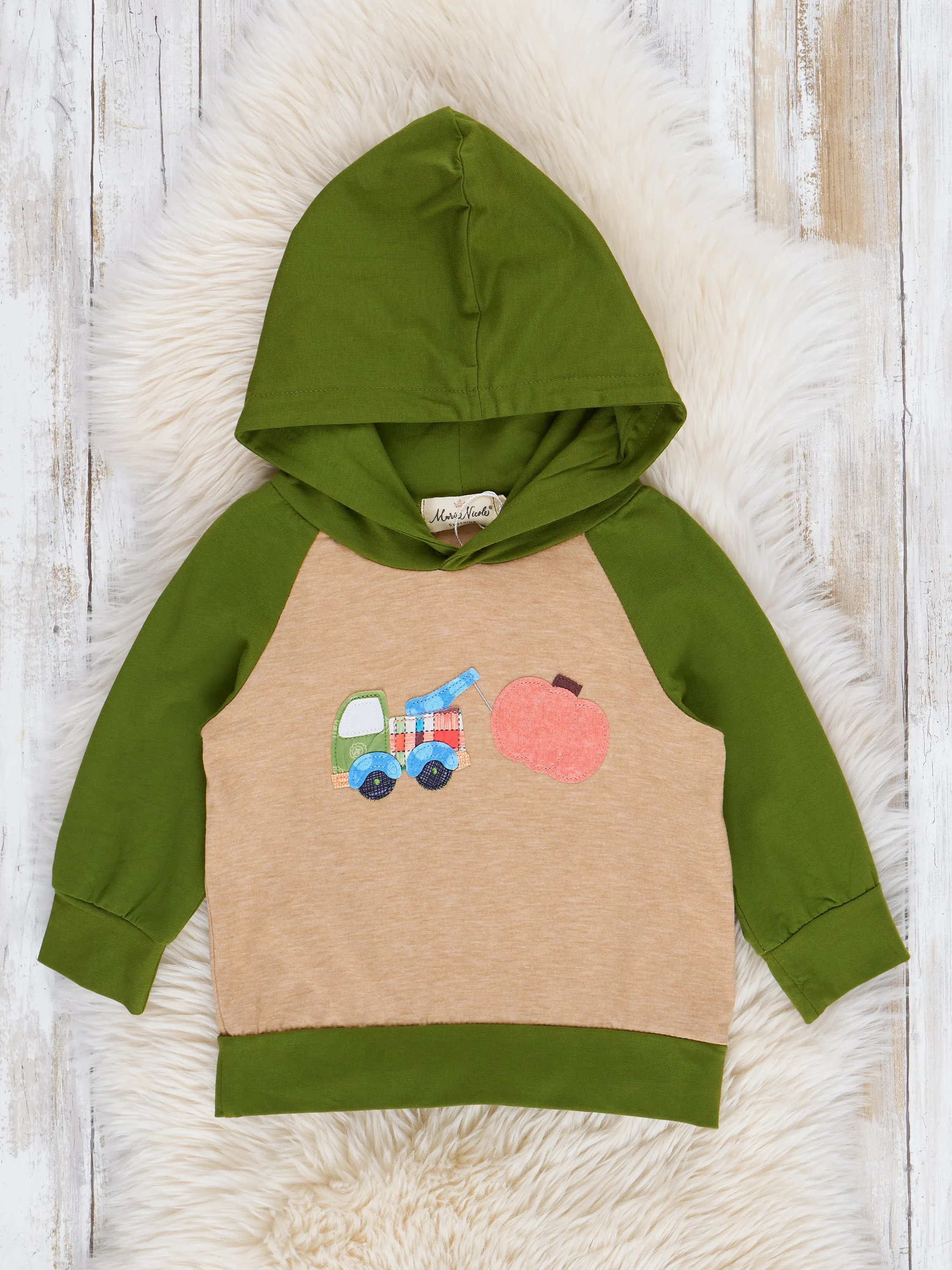 Tan & Green Pumpkin Picker Hoodie