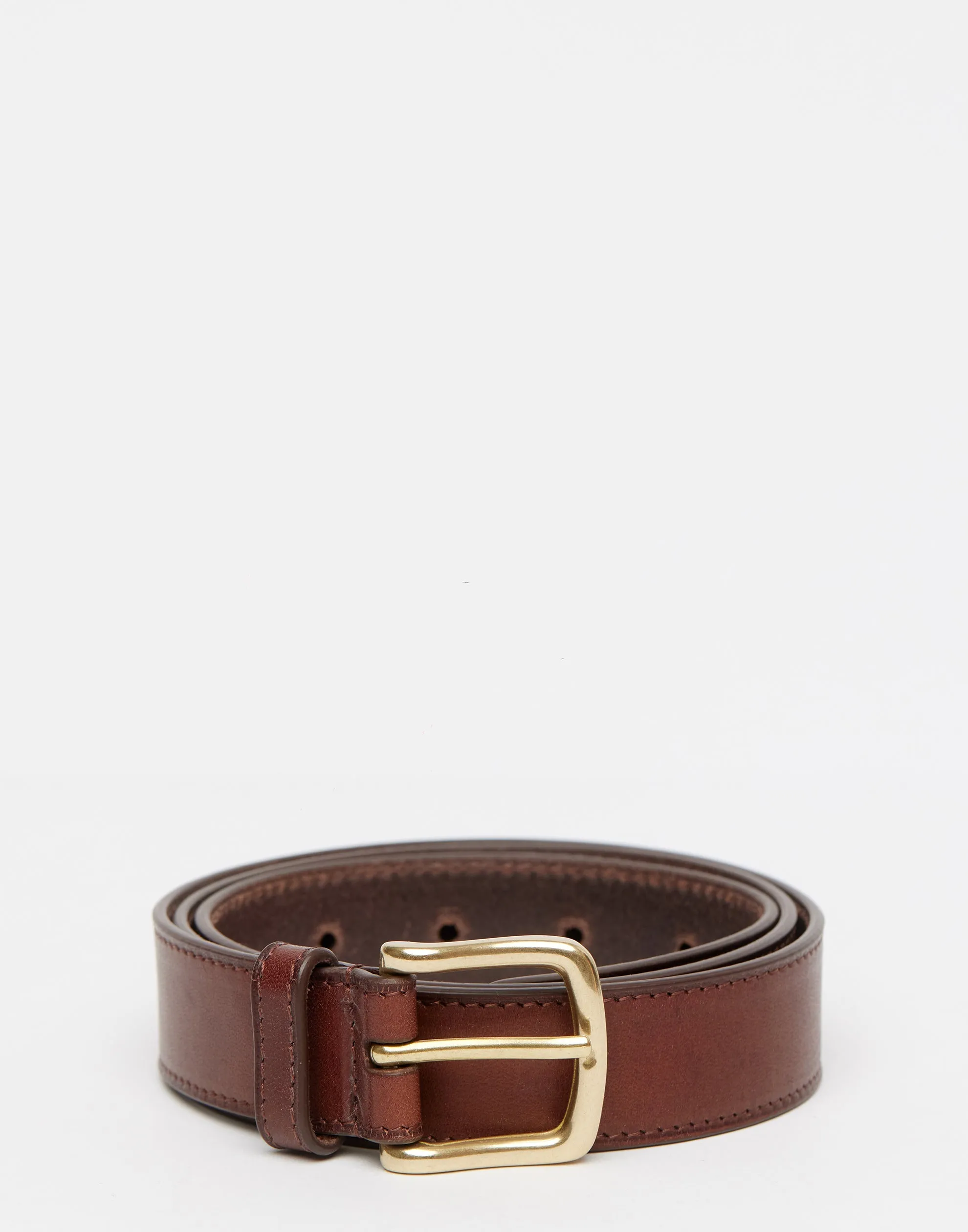 Tan Brown Leather Taormina Media Belt