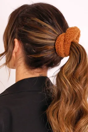 Tan Teddy Hair Scrunchie - Bassy