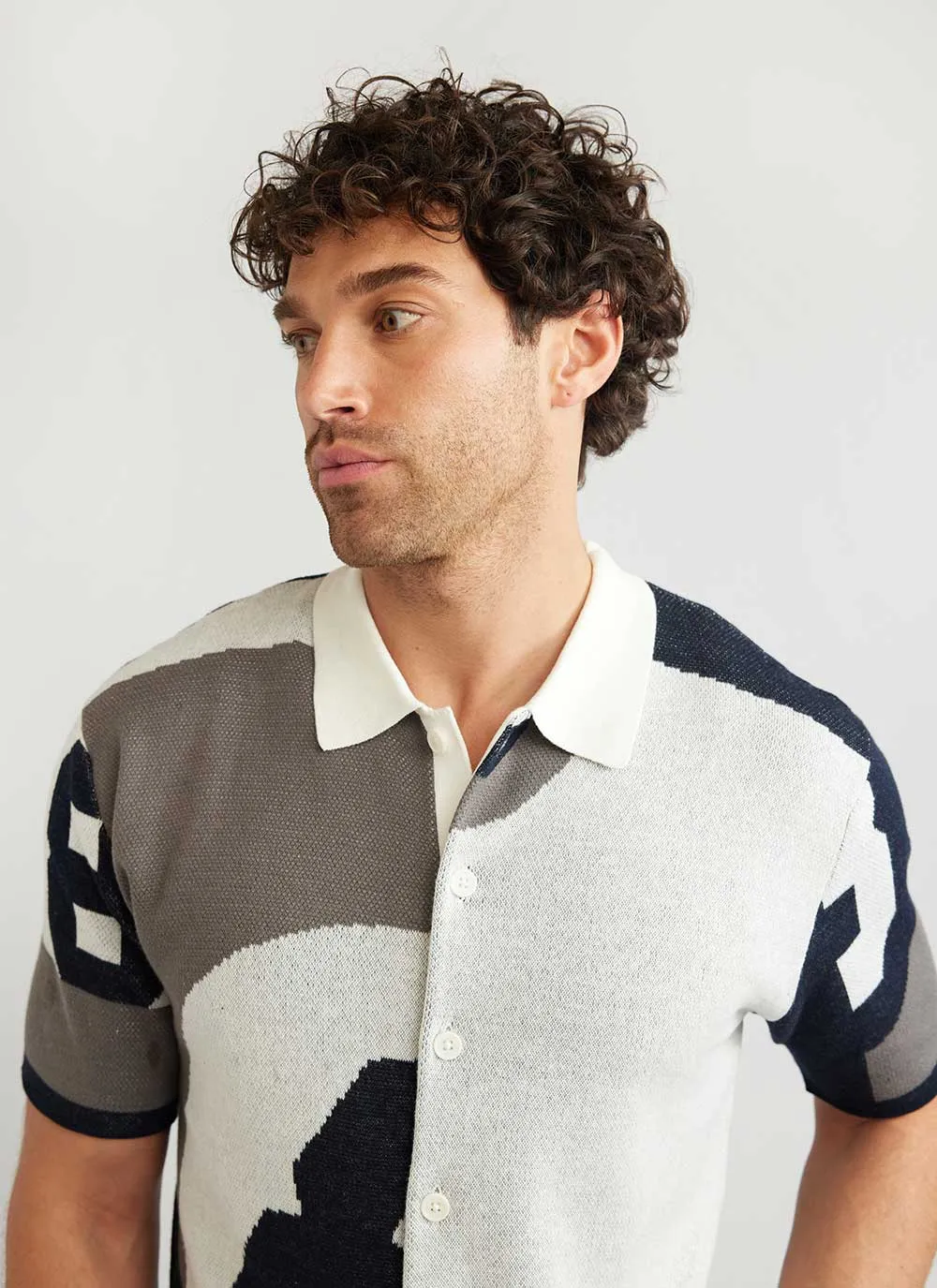 The Puddy Knitted Shirt | Seinfeld x Percival | Cream with Black