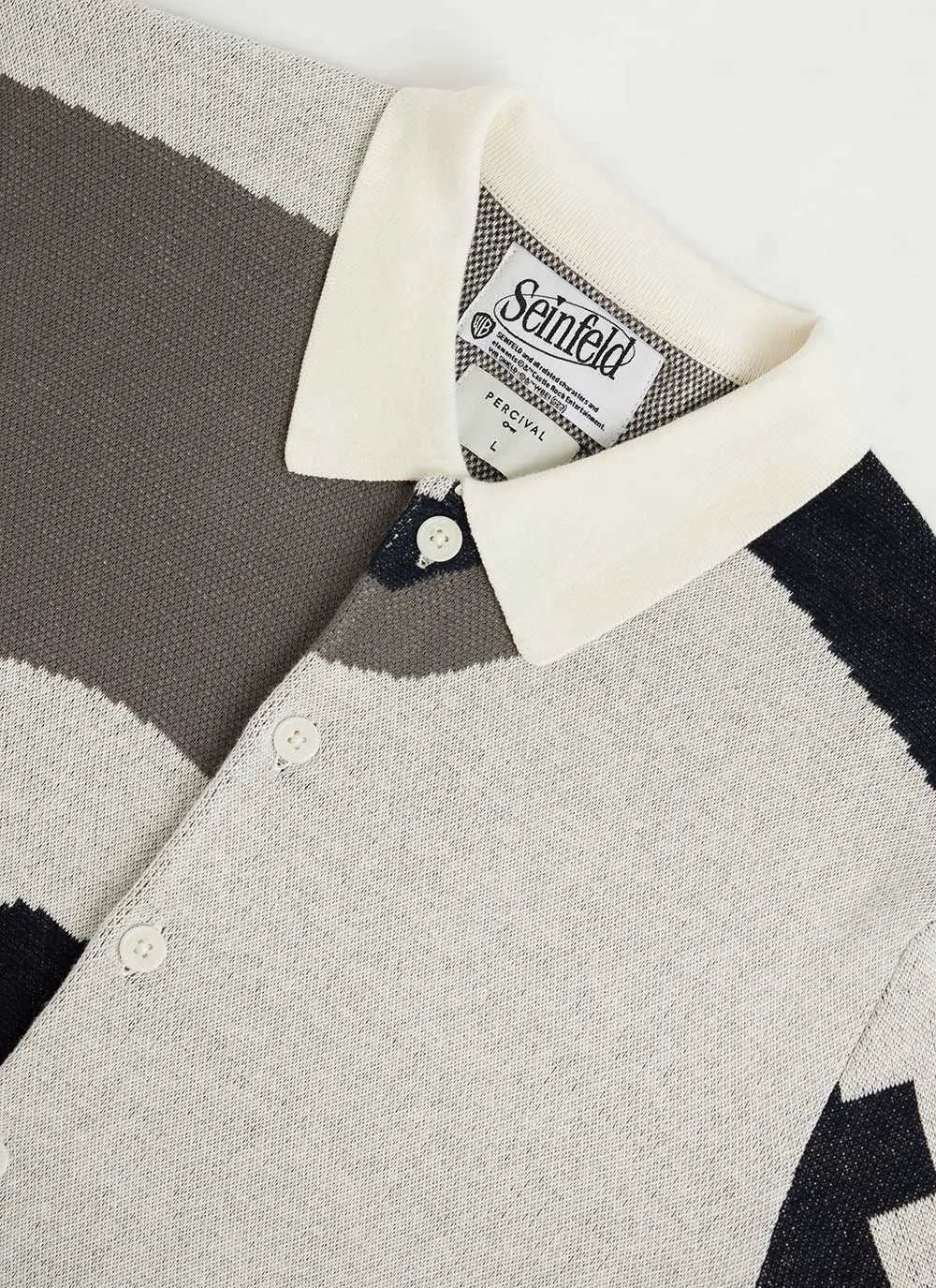 The Puddy Knitted Shirt | Seinfeld x Percival | Cream with Black