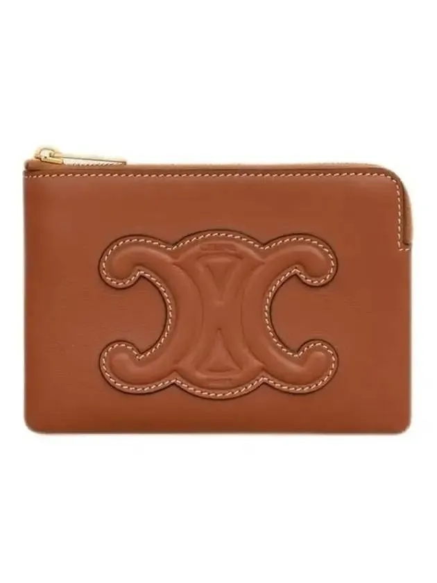 Triomphe Pouch Card Wallet Tan