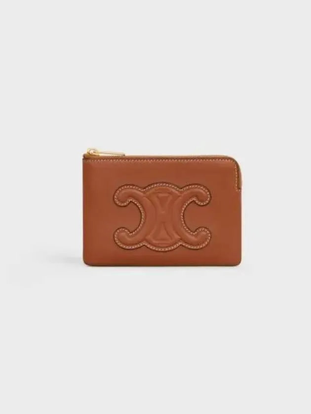 Triomphe Pouch Card Wallet Tan