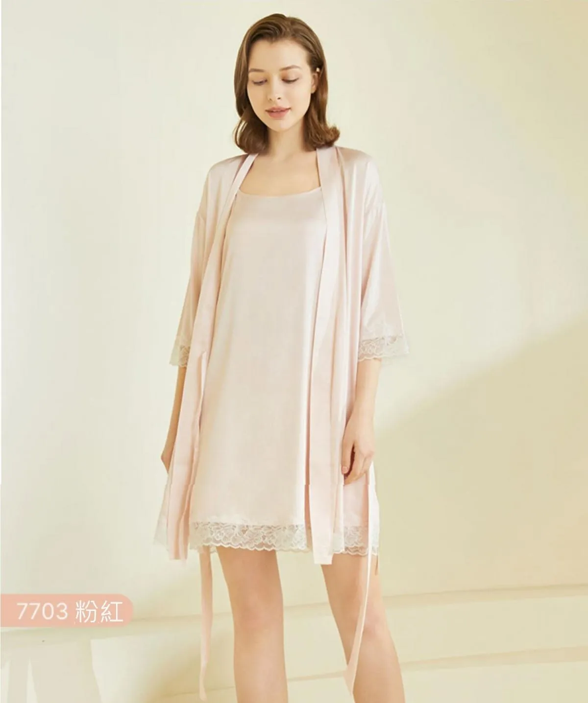 Women's Laced Chiffon Dressing Gown