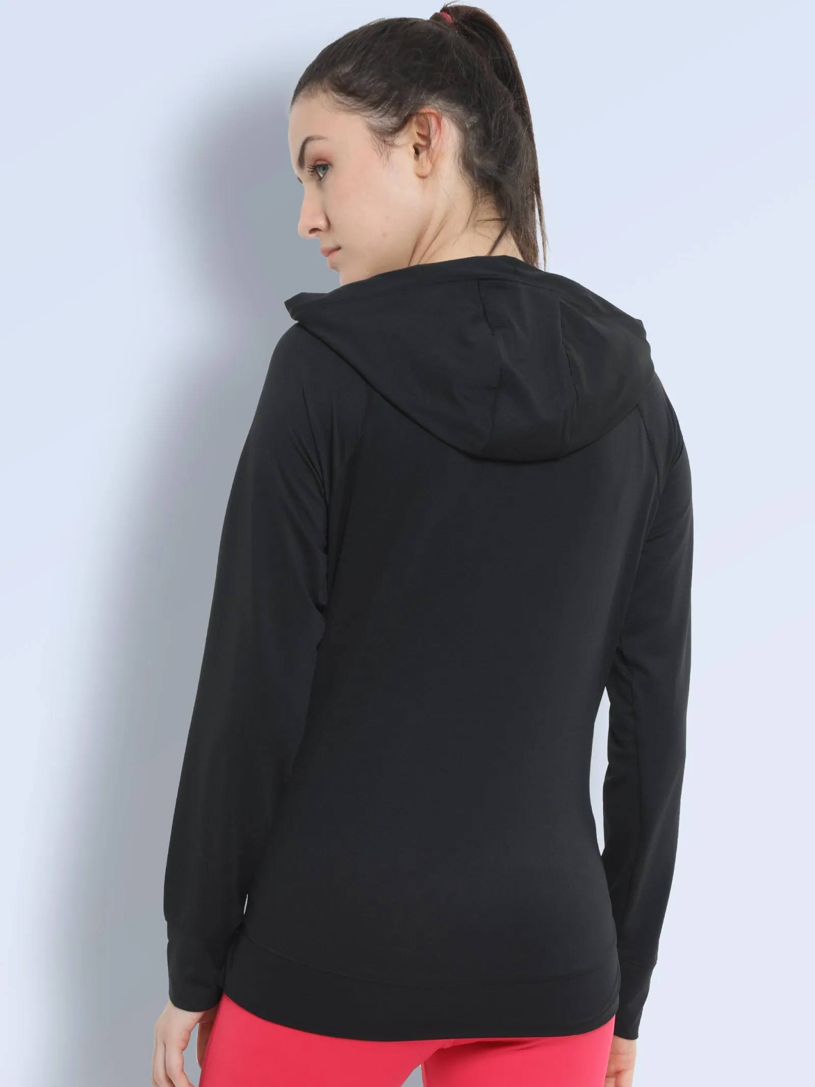 Women's Light Weight Breathable Hoodie Jacket With Kangaroo Pocket