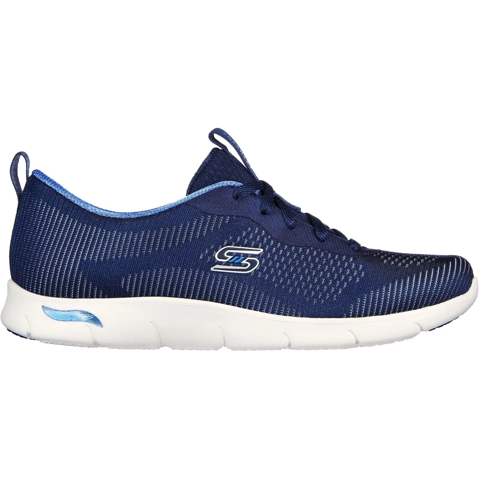 Women's Wide Fit Skechers 104390 Arch Fit Refine Classy Doll Sneakers -Navy